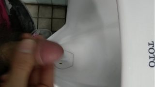 cumshot in toilet