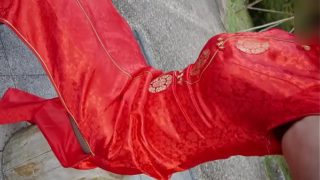 japanese crossdresser qipao stockings
