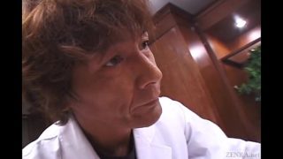 Uncensored Japanese nurse CMNF anal inspection Subtitled